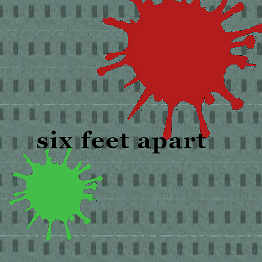 six feet apart