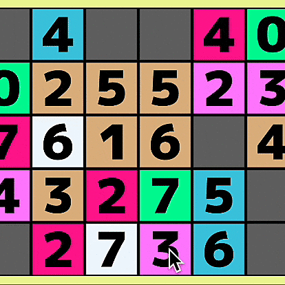 Same Color Count up Puzzle