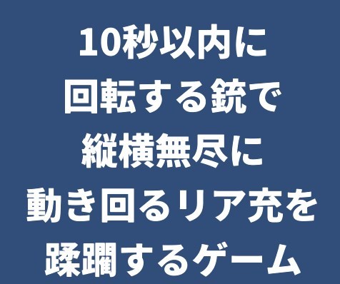 10秒以内に回転する銃で縦横無尽に動き回るリア充を蹂躙するゲーム